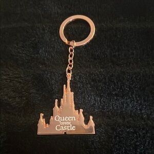 Rose Gold Castle Keychain Disney “queen of castle “